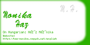 monika haz business card